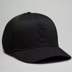 Lululemon Black Trucker Hat Logo